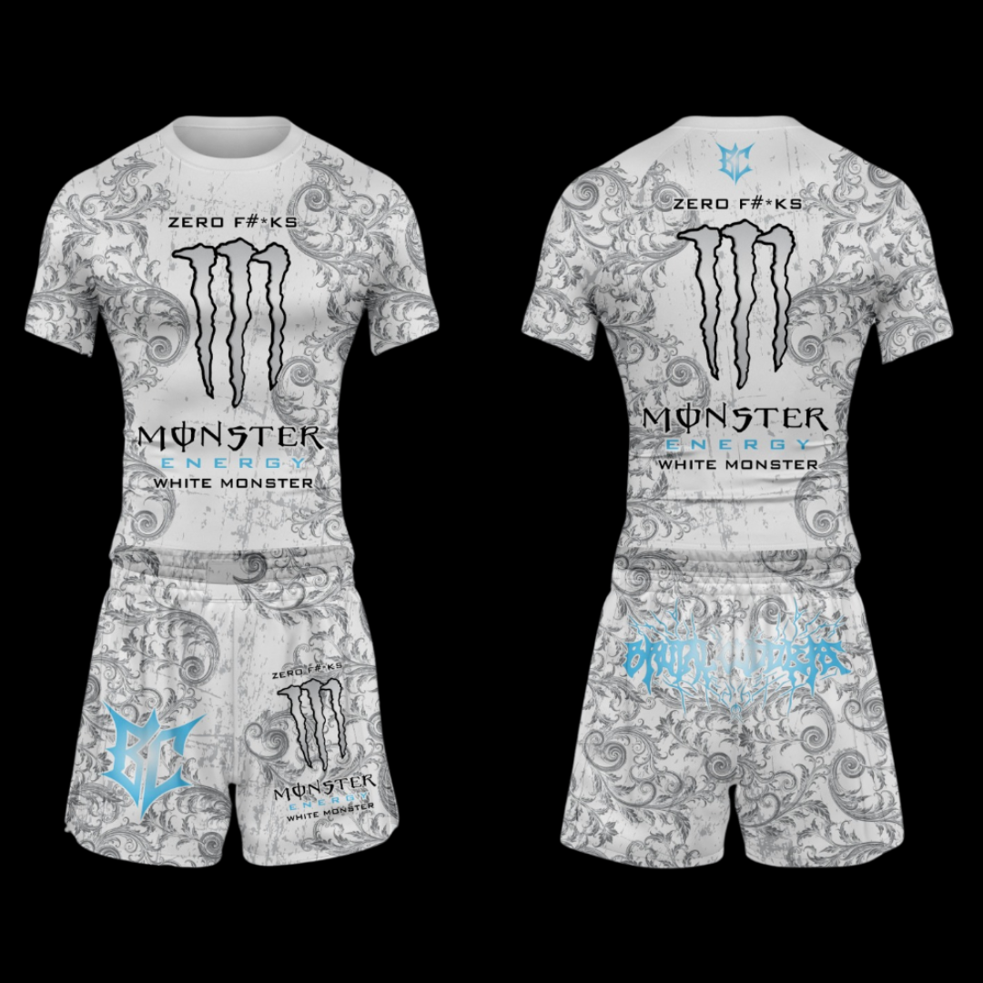 PRE-ORDER Brutal Cuddlers WHITE ZERO Grappling Shorts (Unisex)