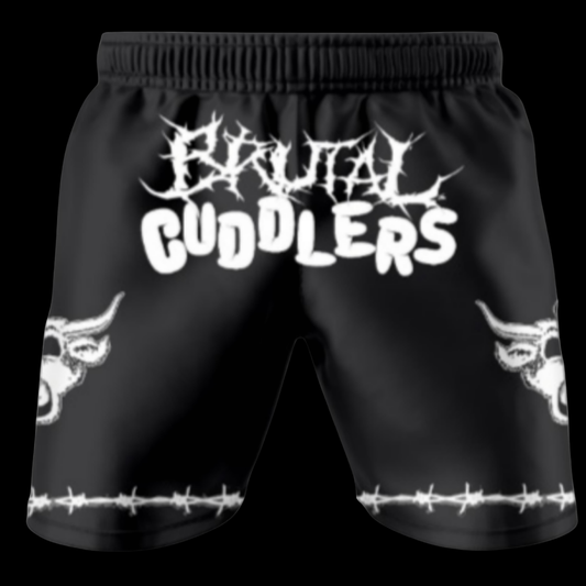Brutal Cuddlers Texas themed grappling shorts back design for Brazilian Jiu Jitsu grappling