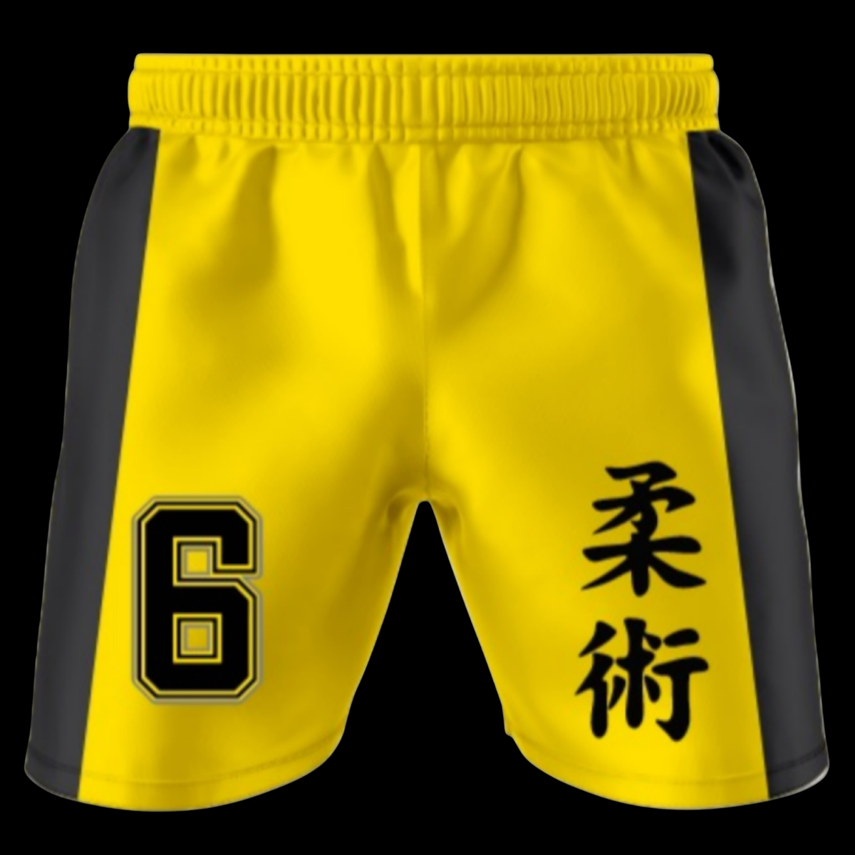 Brutal Cuddlers Bruce Lee inspired grappling shorts front view for no gi BJJ training