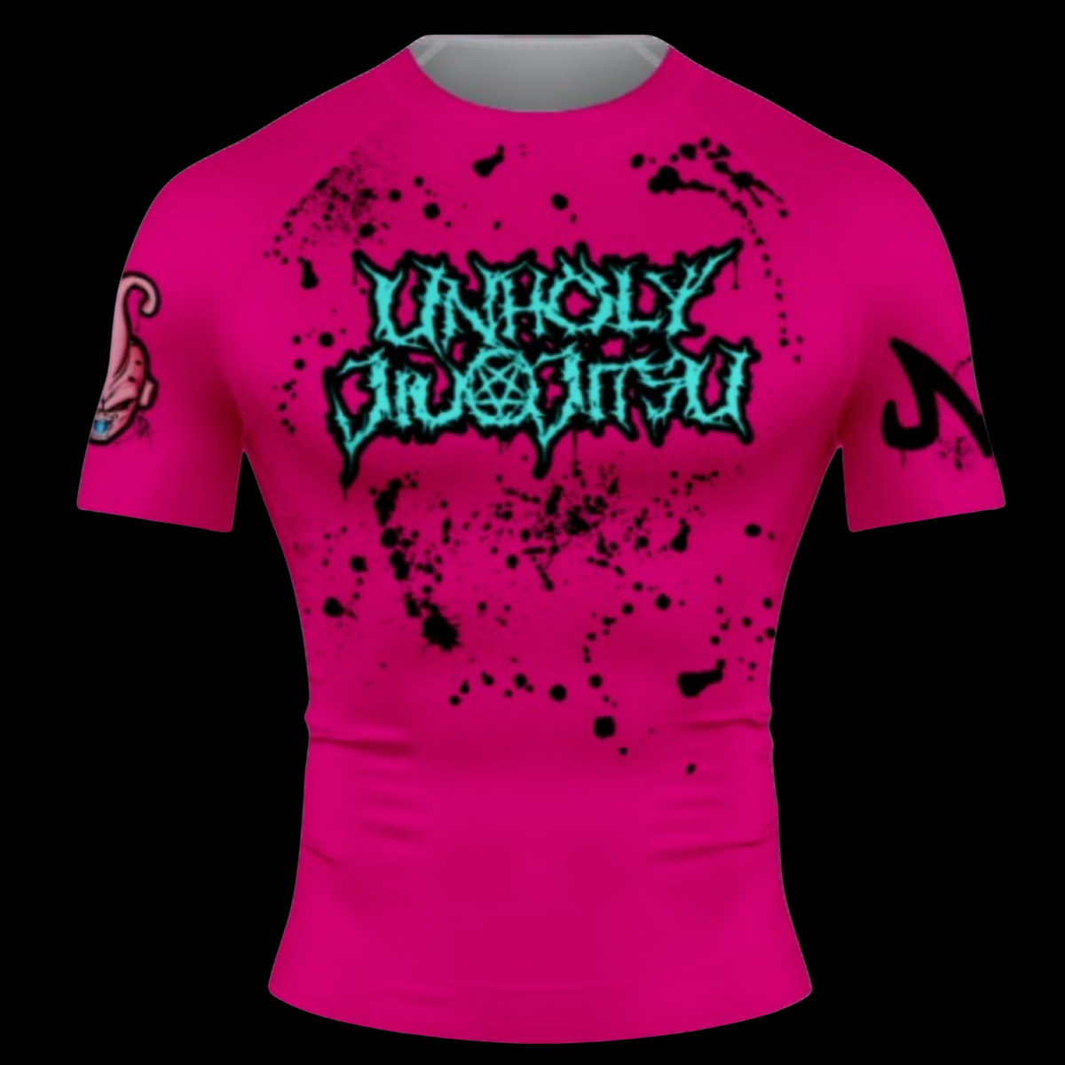 Brutal Cuddlers Kid Buu BJJ rashguard front view for no gi grappling