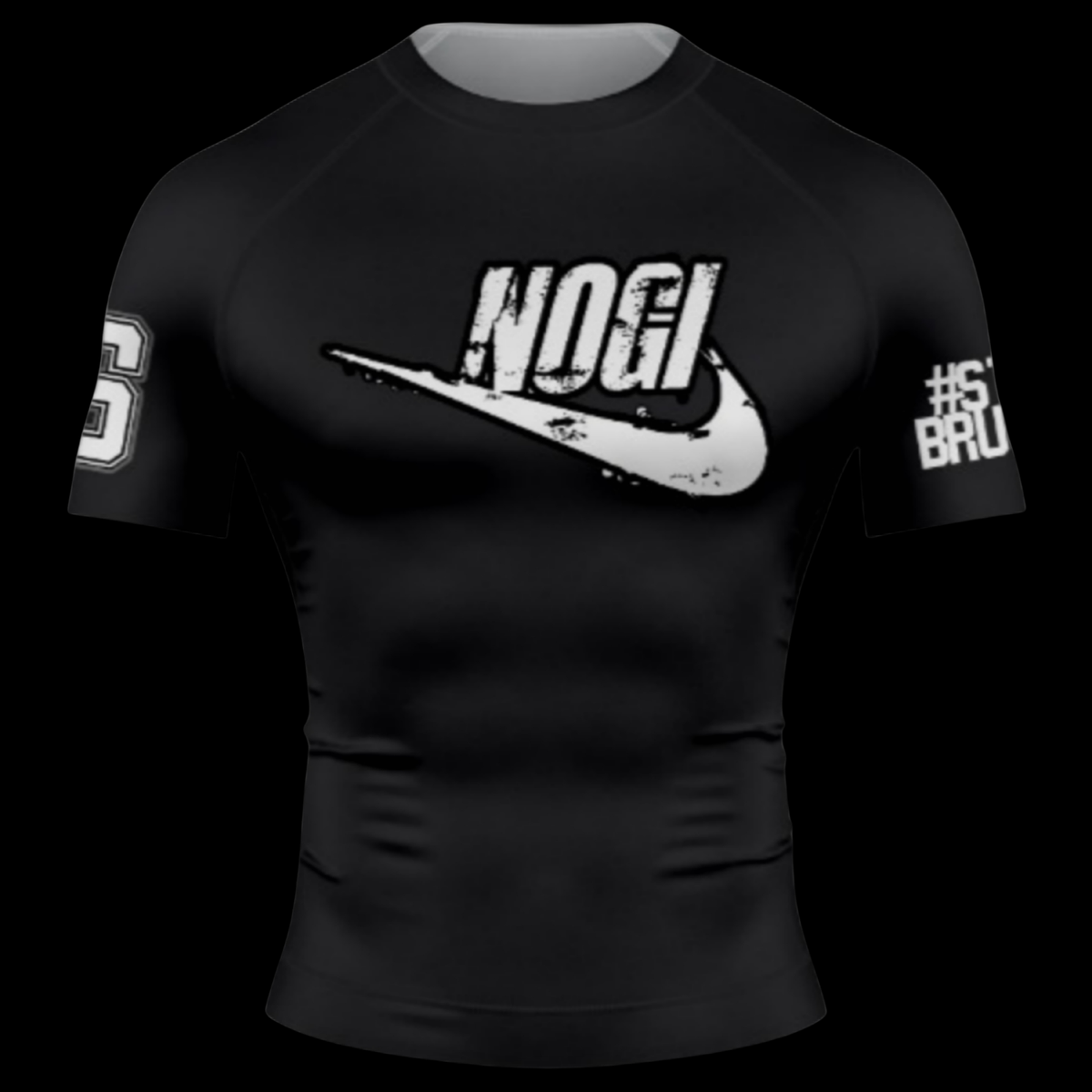 Brutal Cuddlers no gi BJJ rashguard front view for grappling training
